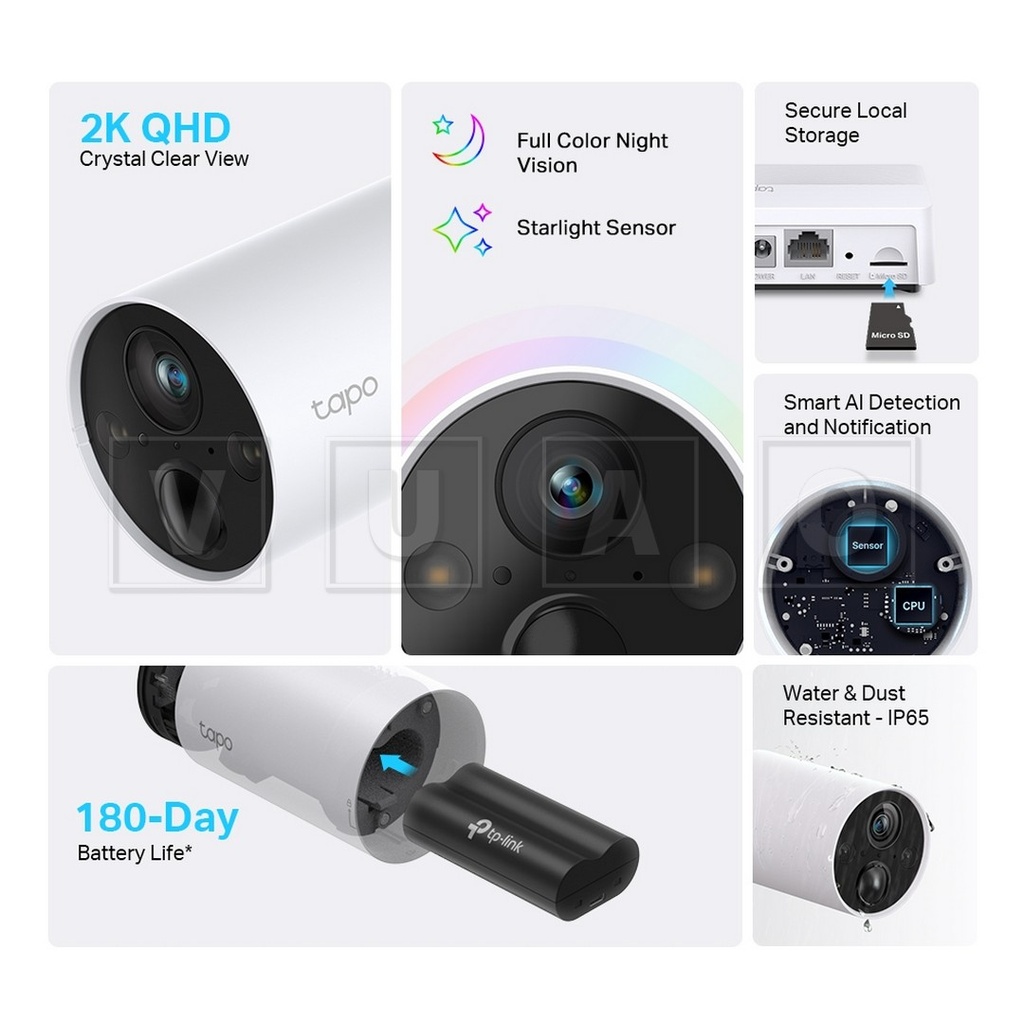 Tapo C420S2 V1
Cámaras de Vigilancia con Batería