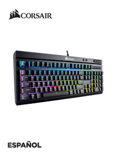 Teclado Corsair K68 RGB , mecánico, Multimedia, USB.